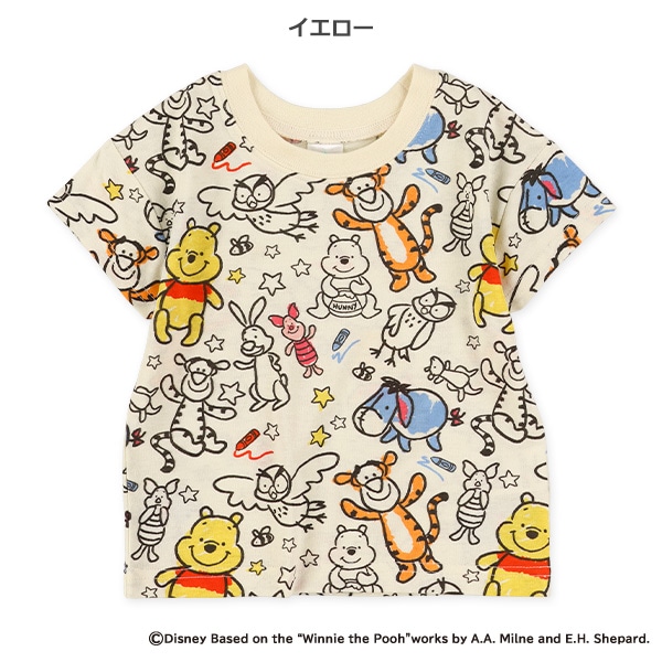 総柄半袖Tシャツ（くまのプーさん）