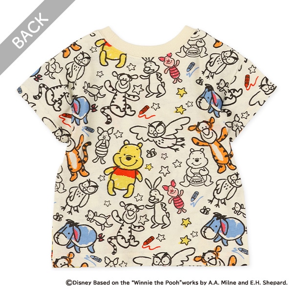 総柄半袖Tシャツ（くまのプーさん）