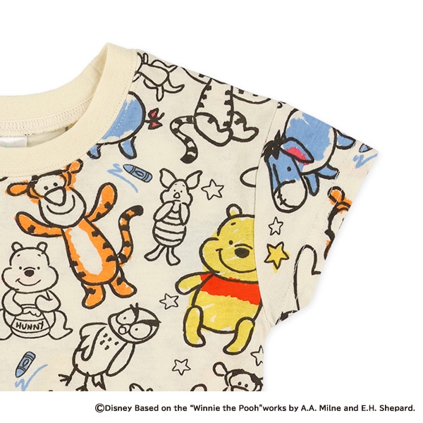 総柄半袖Tシャツ（くまのプーさん）