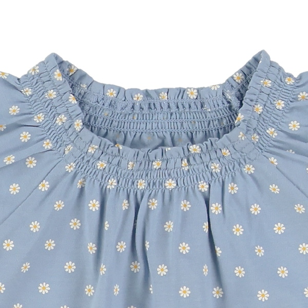 小花総柄スモック半袖Tシャツ
