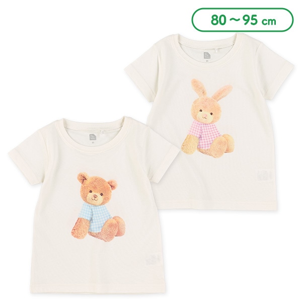 うさぎ・くま前後半袖Tシャツ