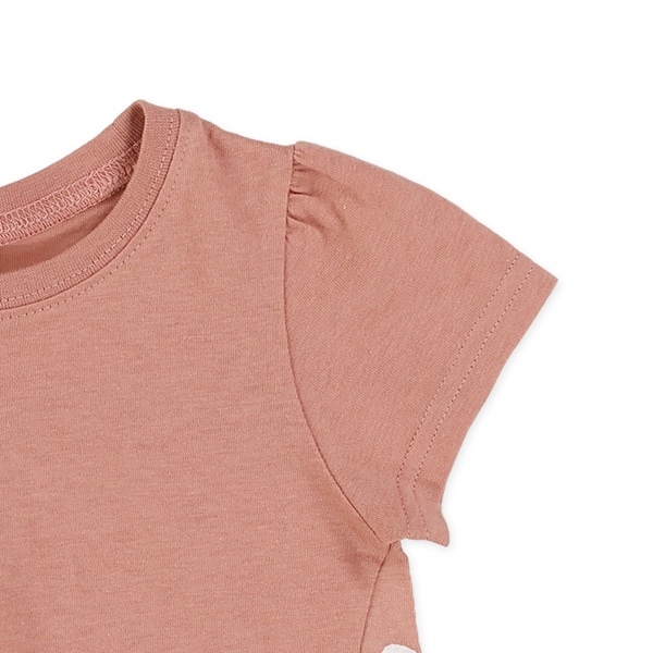 後ろ切り替え水玉柄フレンチTシャツ