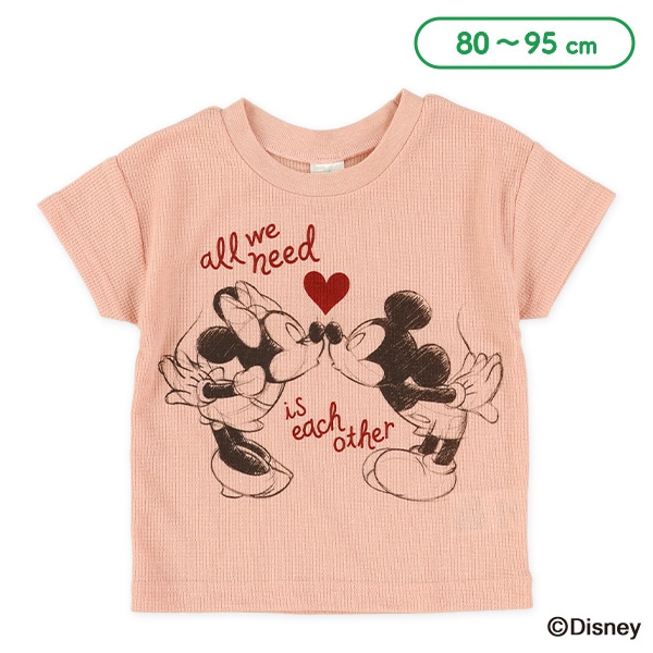 ワッフル半袖Tシャツ（ミッキーマウス＆ミニーマウス）