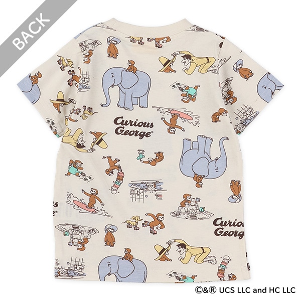 総柄半袖Tシャツ（おさるのジョージ）