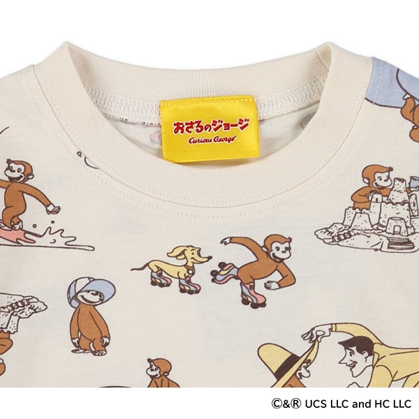 総柄半袖Tシャツ（おさるのジョージ）