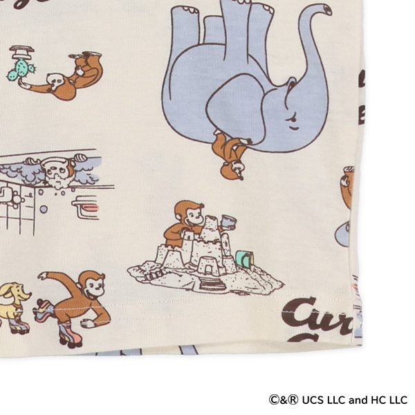 総柄半袖Tシャツ（おさるのジョージ）