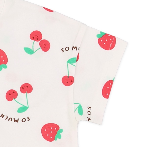 たべもの総柄半袖Tシャツ