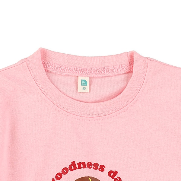 ドーナツ・アイスクリーム箔プリント半袖Tシャツ