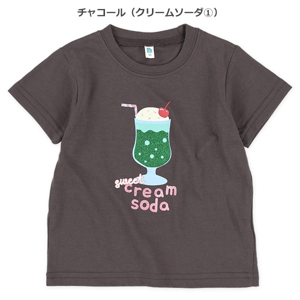 クリームソーダ・パフェラメプリント半袖Tシャツ