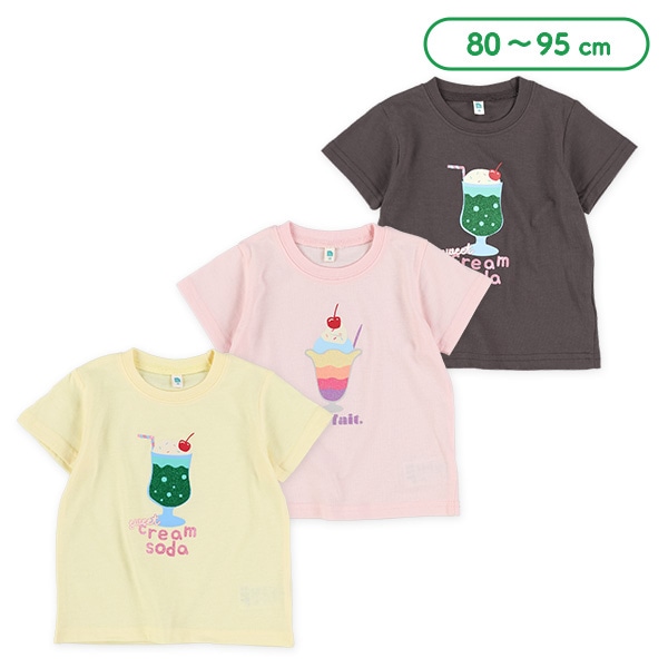 クリームソーダ・パフェラメプリント半袖Tシャツ