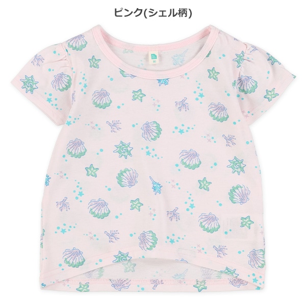 シェルひまわり総柄半袖Tシャツ
