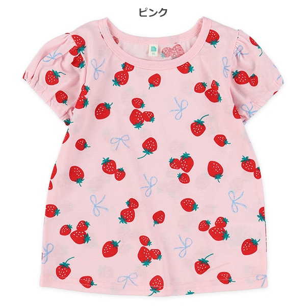 いちご・レモン総柄半袖Tシャツ