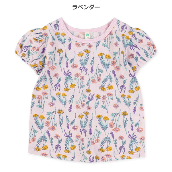 花総柄半袖Tシャツ