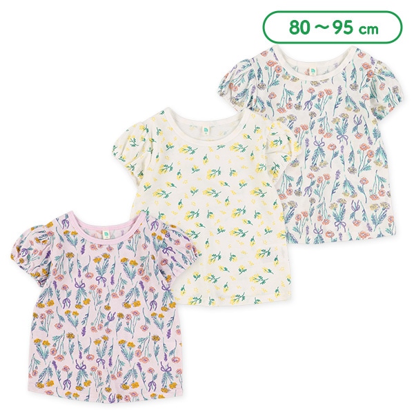 花総柄半袖Tシャツ | 西松屋オンラインストア