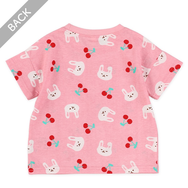 くまうさぎフルーツ総柄半袖Tシャツ