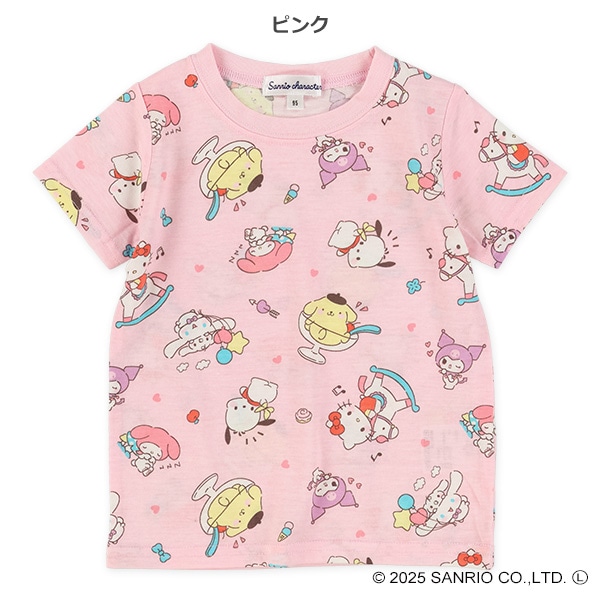 総柄半袖Tシャツ（ハローキティ・サンリオキャラクターズ）