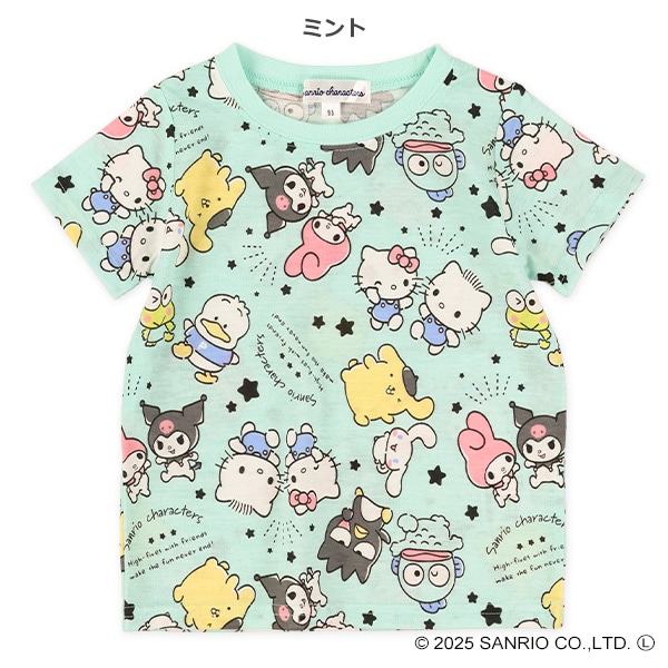 総柄半袖Tシャツ（ハローキティ・サンリオキャラクターズ）