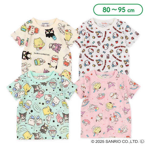 総柄半袖Tシャツ（ハローキティ・サンリオキャラクターズ）