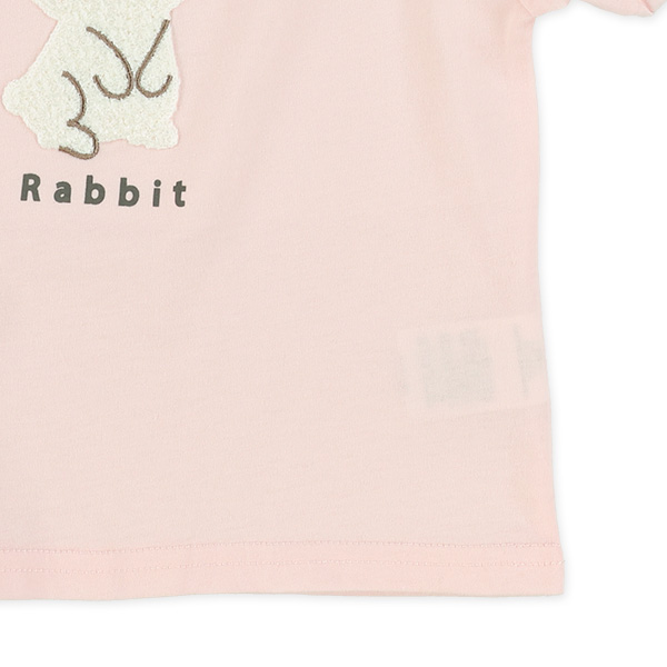 くま・うさぎ編みモチーフ半袖Tシャツ
