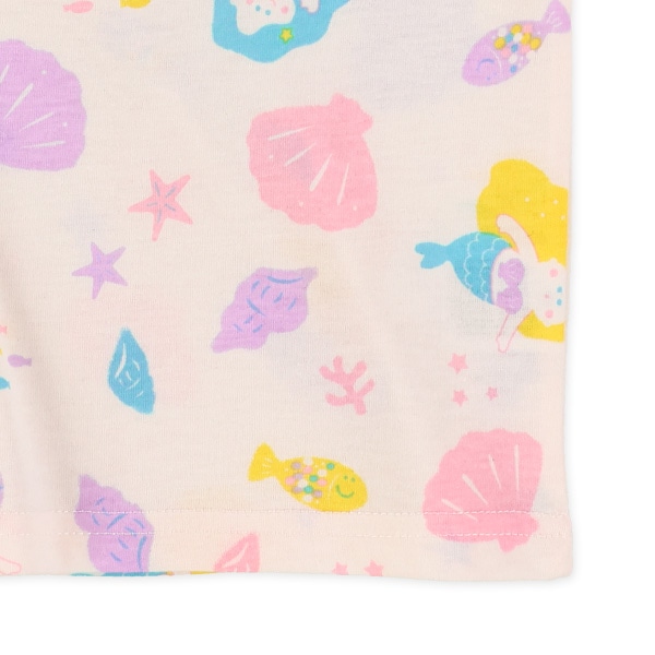 フルーツ・ドーナツ・人魚総柄肩おちビッグ半袖Tシャツ