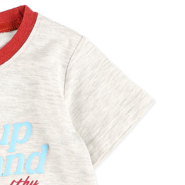 ロゴ発泡プリント半袖Tシャツ