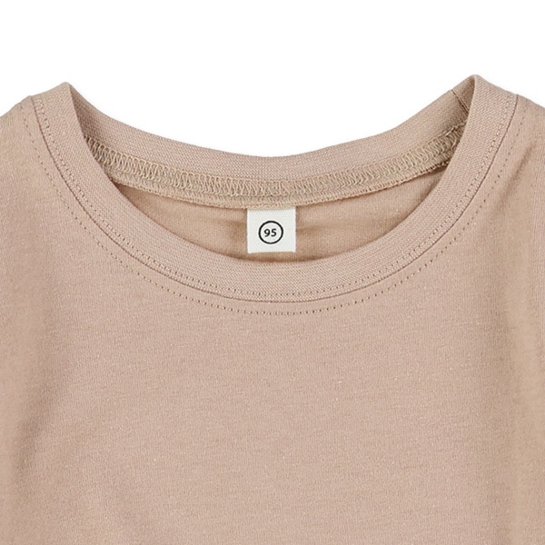 ワンポイント刺繍裾フリル半袖Tシャツ