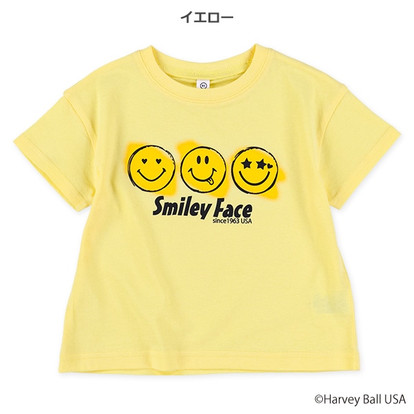 スマイリー胸プリント半袖Ｔシャツ