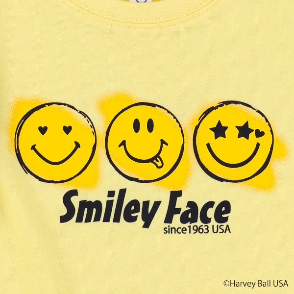 スマイリー胸プリント半袖Ｔシャツ