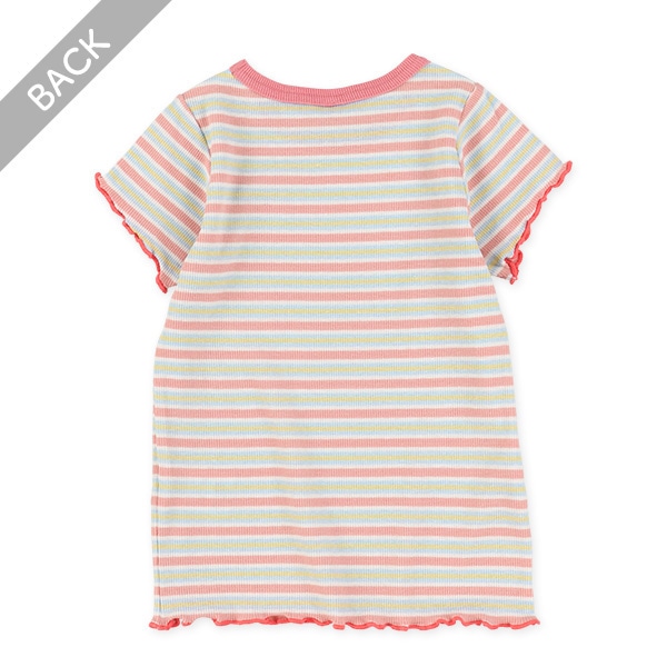 マルチボーダーテレコ半袖Tシャツ