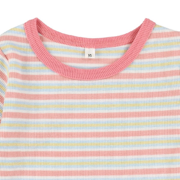 マルチボーダーテレコ半袖Tシャツ