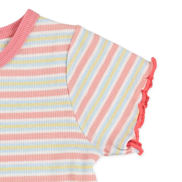 マルチボーダーテレコ半袖Tシャツ