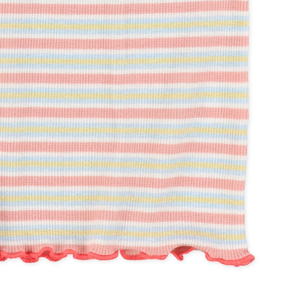 マルチボーダーテレコ半袖Tシャツ