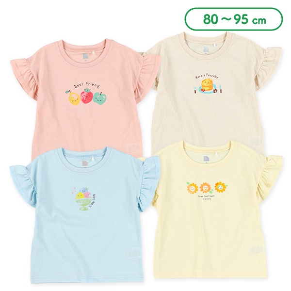 スイーツ・フルーツ・フラワー袖フリルＴシャツ
