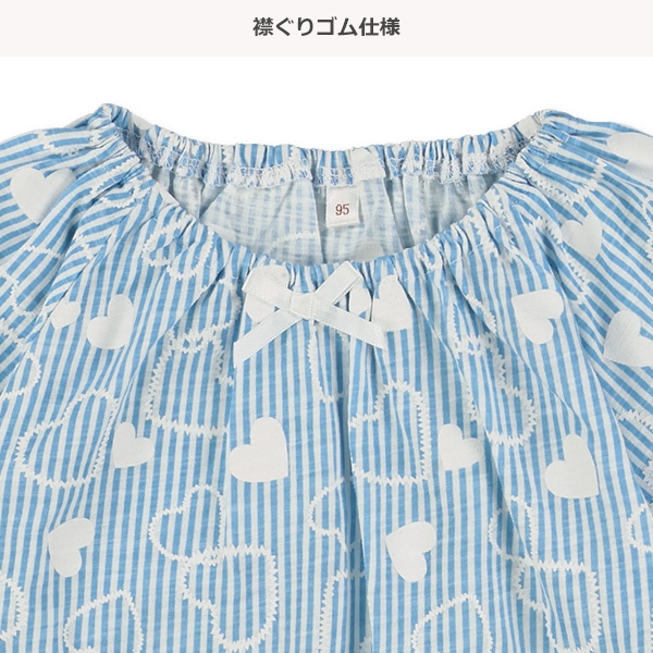 スラブ天竺リボンスモック半袖Tシャツ
