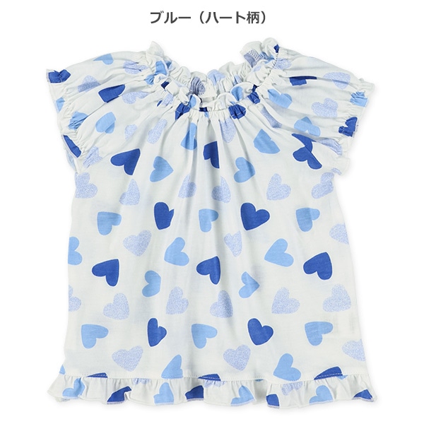 天竺総柄スモック半袖Tシャツ