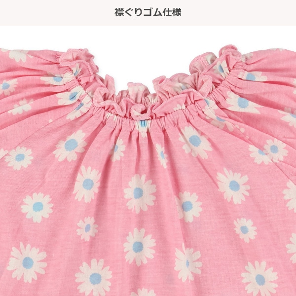 天竺総柄スモック半袖Tシャツ