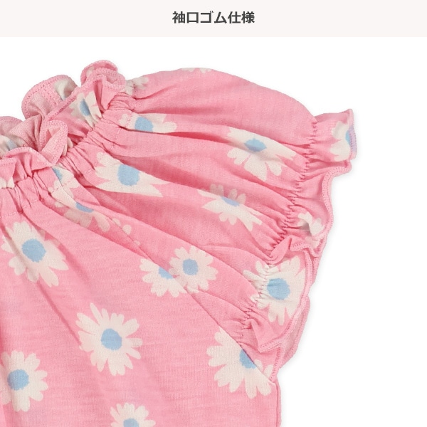 天竺総柄スモック半袖Tシャツ