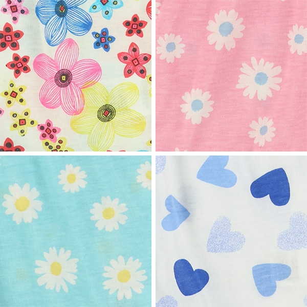 天竺総柄スモック半袖Tシャツ