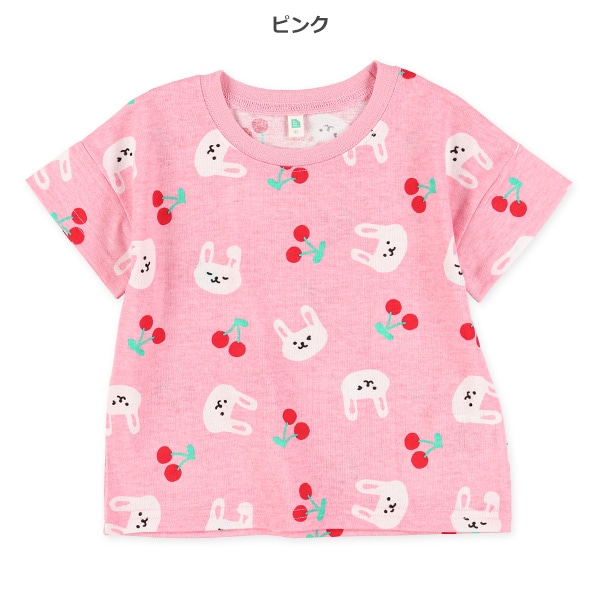 アニマルフルーツ総柄半袖Tシャツ