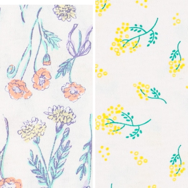 花総柄半袖Tシャツ