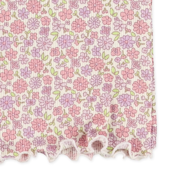 テレコ花柄・いちご柄半袖Tシャツ