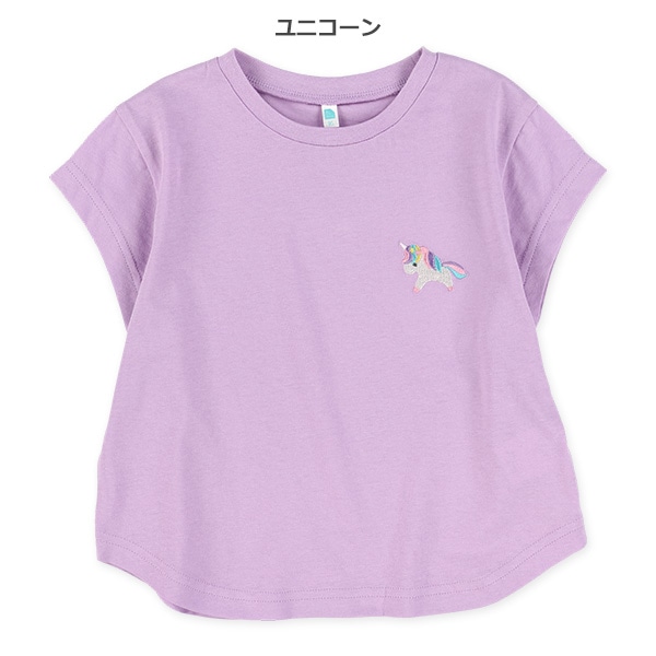 胸刺繍半袖Tシャツ