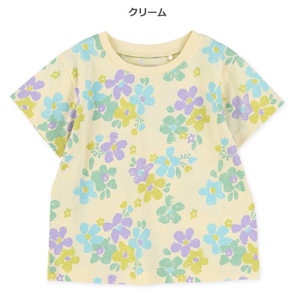 花総柄半袖Tシャツ