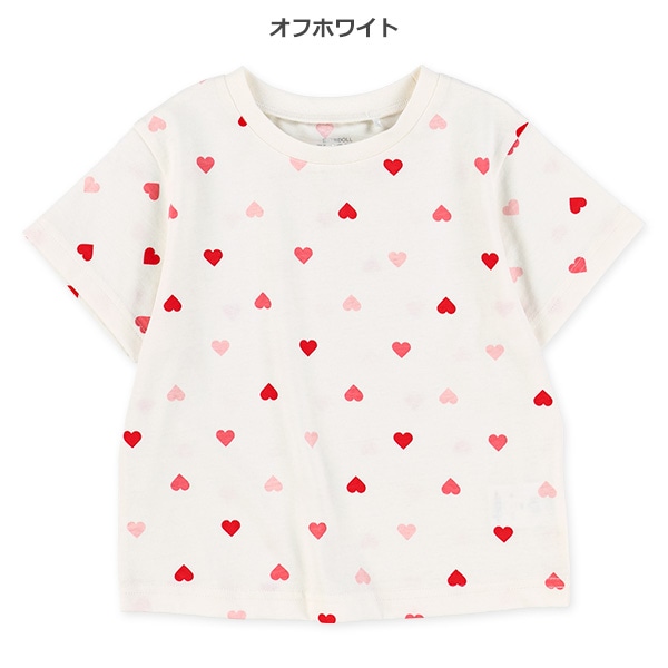ハート総柄半袖Tシャツ