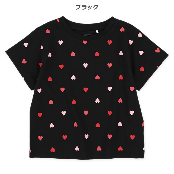 ハート総柄半袖Tシャツ