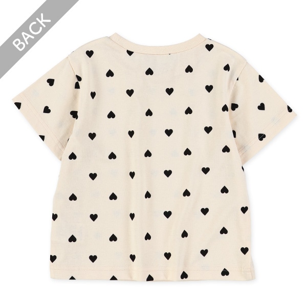 ハート総柄半袖Tシャツ