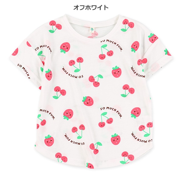 食べ物総柄半袖Tシャツ