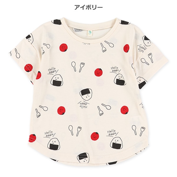 食べ物総柄半袖Tシャツ