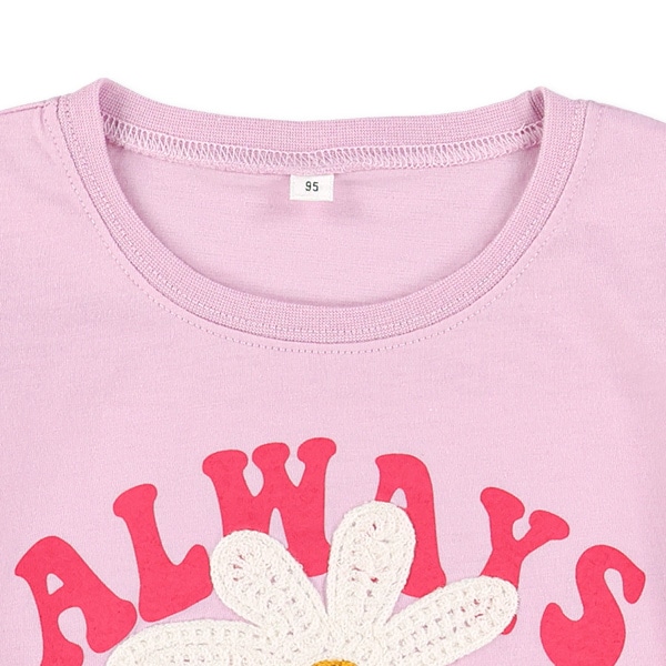 花編みモチーフドロップショルダー半袖Tシャツ