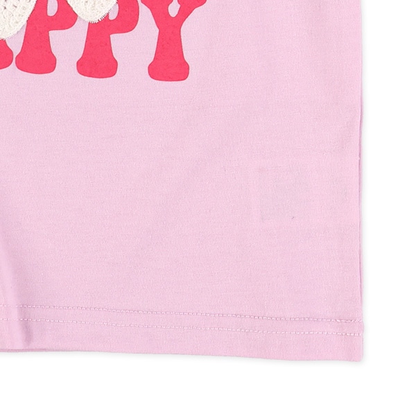 花編みモチーフドロップショルダー半袖Tシャツ